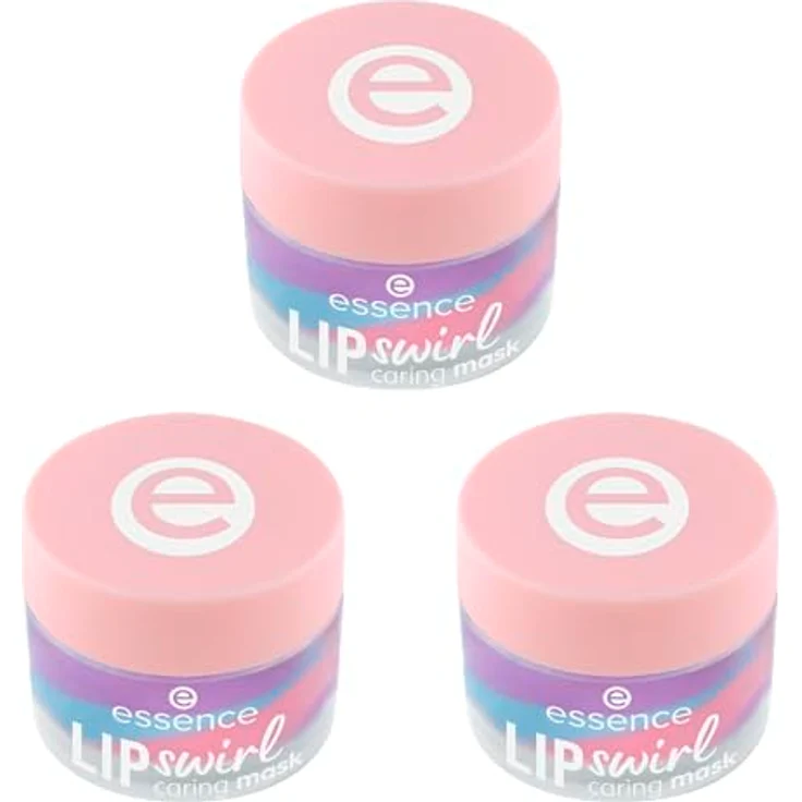 essence LIP swirl caring mask Nr. 01, Mehrfarbig, transluzent, glättend, pflegend, vegan, 3er Pack (3x8g) – Bild 1