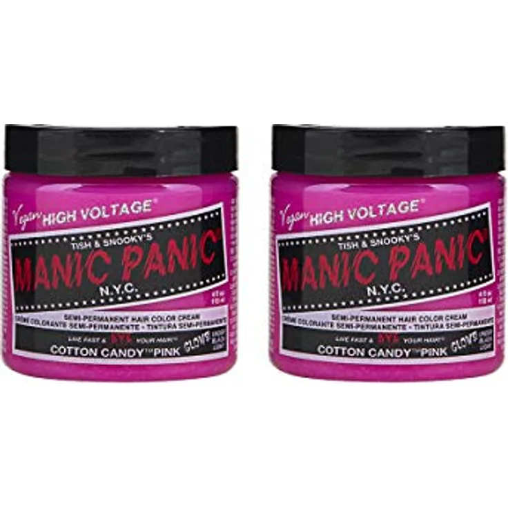 Manic Panic - Classic Creme Vegan Cruelty Free Pink Semi Permanent Hair Dye - Cotton Candy - 1x118ml