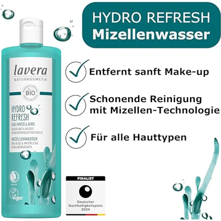 lavera Hydro Sensation - Mizellenwasser 400ml Gesichtswasser 400 ml mit reinigender Wirkung – Bild 3