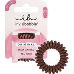 invisibobble Original Haargummi Pretzel Brown I 3x Spirale Haargummis braun für Mädchen, Damen & Herren I designed im Herzen Münchens