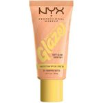 NYX PROFESSIONAL MAKEUP Buttermelt Glaze Foundation, LSF 30, Sheabutter, Mangobutter, Niacinamide, 30 ml, Farbton: 01 Whipped Butta