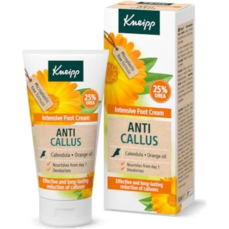 Kneipp Crema anti-callos Caléndula Naranja 50ml - Fußpflege mit 25% Urea und nährendem Orangenöl