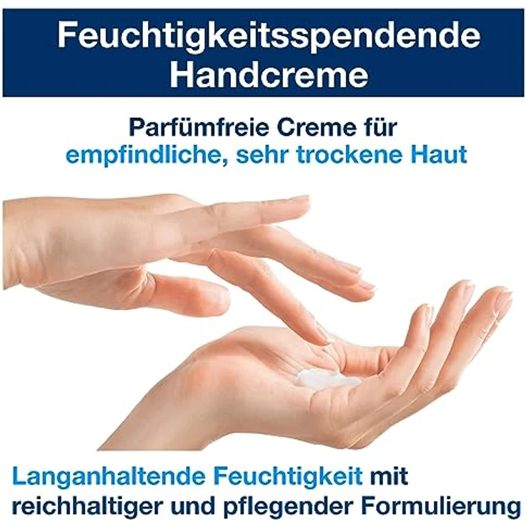 Tork feuchtigkeitsspendende Handcreme parfümfrei, 75 ml, dermatologisch getestet für sensible Haut, weiß – Bild 2