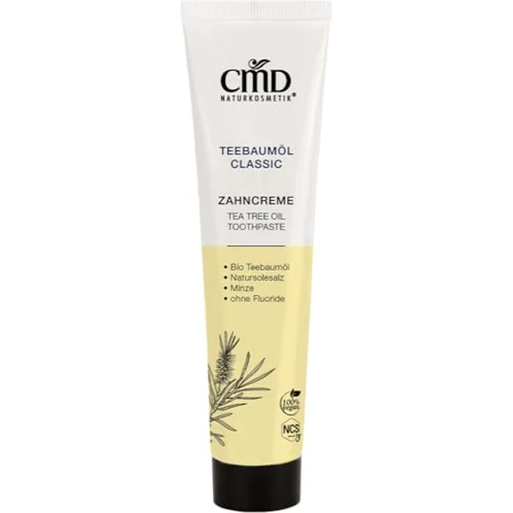 CMD Naturkosmetik Teebaumöl Zahncreme 75 ml, Bio-zertifiziert, 150 ml Verpackungsmenge