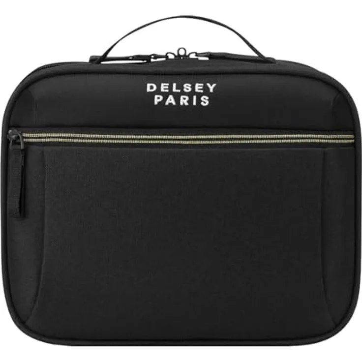 DELSEY PARIS Brochant 3 Toiletry Bag Deep Black, Kulturbeutel mit leichtem Gewicht - 27 x 21 x 14 cm