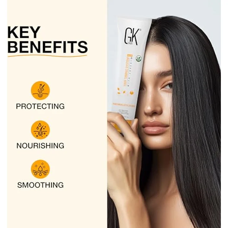 Gk Hair Thermal Style Her, Haarcreme zum Heissstylen mit Keratin, 100 ml - glättend und frizzfrei – Bild 8