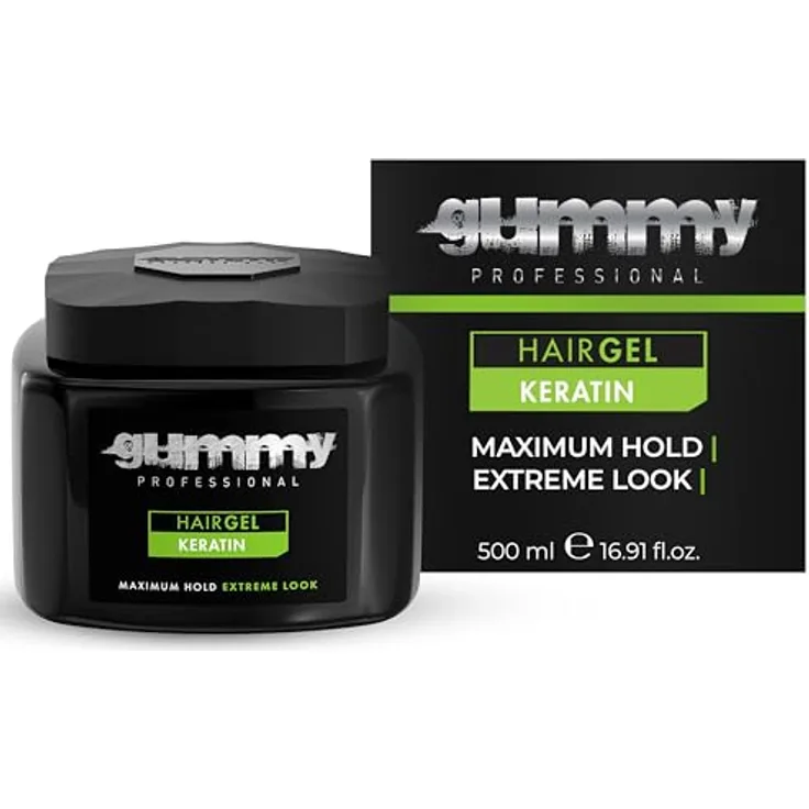 Gummy Keratin Haargel 500 ml – Professionelles Styling-Gel mit starkem Halt & Glanz, alkoholfrei, für alle Haartypen, mit Keratin & Provitamin B5