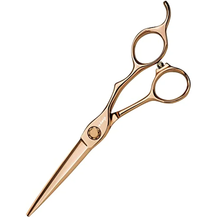 e-kwip Kuro Rose Gold Haarschere 5,5", ergonomische Schneideschere mit Japanstahl-Sword-Klinge und Titanbeschichtung – Bild 2