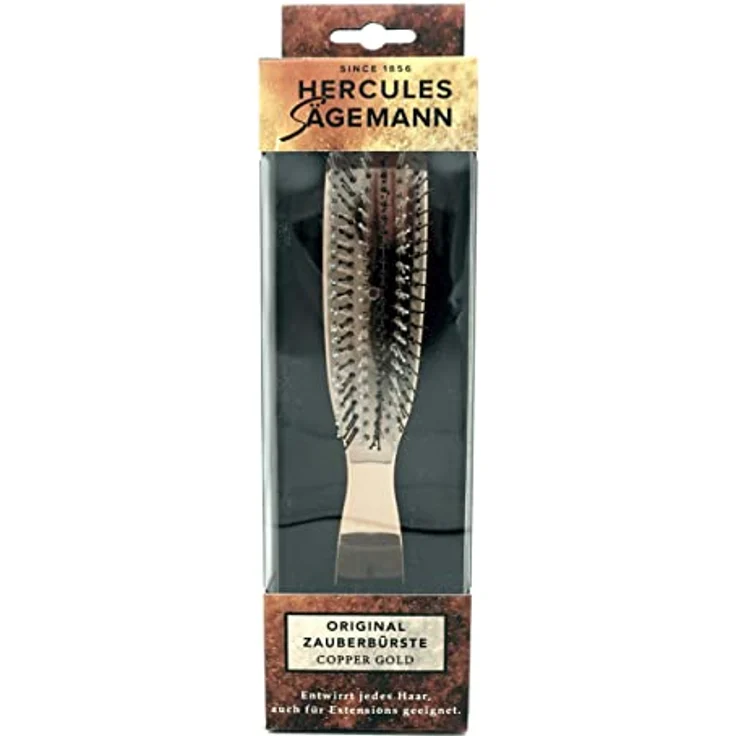 Hercules Sägemann - 8213 Zauberbürste | Haarbürste ohne Ziepen | Haar-Entwirrbürste für Damen und Herren | Farbe: Kupfer Rosé – Bild 4
