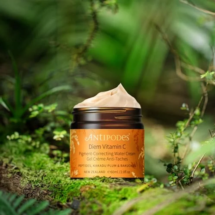 Antipodes (ANU50) Diem Vitamin C Pigmentkorrekturierende Wassercreme, 60 ml - Vegetarisch zertifiziert, mit Manuka-Honig und Vanille-Mandarine-Duft – Bild 3