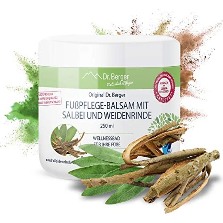 Original Dr. Berger Fusspflege Balsam mit Salbei und Weidenrinde Naturkosmetik 250ml