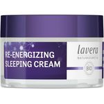 lavera Re-Energizing Sleeping Cream, Nachtcreme 50 ml für Damen mit Biotrauben und Vitamin E, 100% zertifizierte Naturkosmetik
