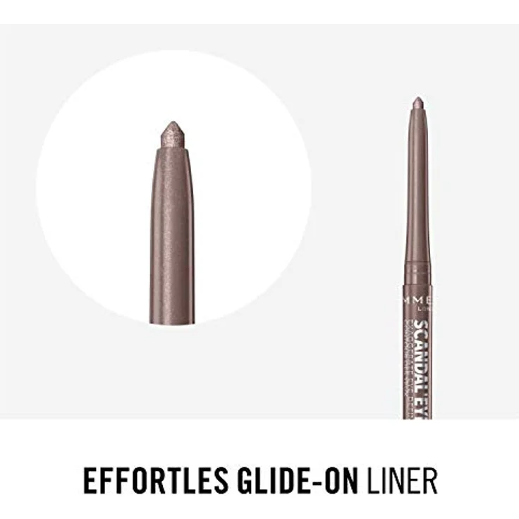 Rimmel ScandalEyes Exaggerate automatischer Konturstift, wasserfester Eyeliner in Farbton 006 Taupe, 0,35 g – Bild 7
