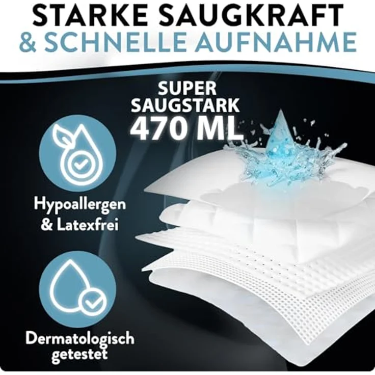 Harmony Care® Inkontinenzeinlagen für Männer, SUPER saugstark, 470 ml Absorption, anatomische Passform, 240 Stück – Bild 2