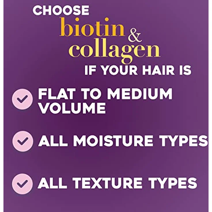 OGX Thick & Full Biotin & Collagen Shampoo (385 ml), nährstoffreiches Volumenshampoo mit Biotin, Kollagen und Weizenproteinen, sulfatfrei, Kirschblüte ( Verpackung kann variieren ) – Bild 2