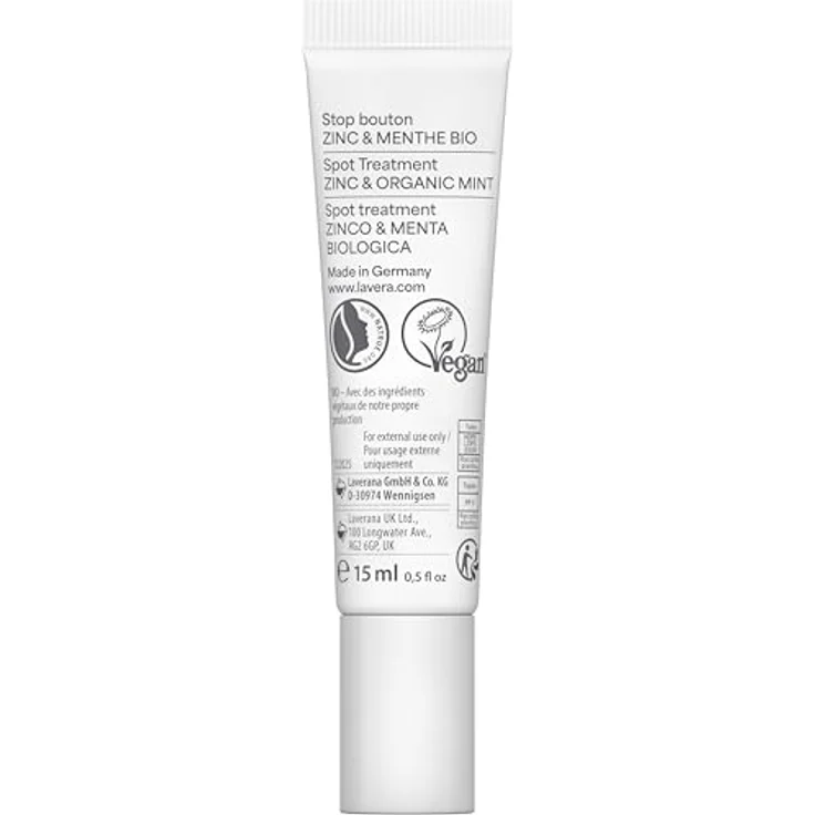 Lavera Nachtpflege Pure Beauty Spot Treatment, punktuelles Gel gegen Unreinheiten mit Zink und Bio-Minze, 15 ml – Bild 6
