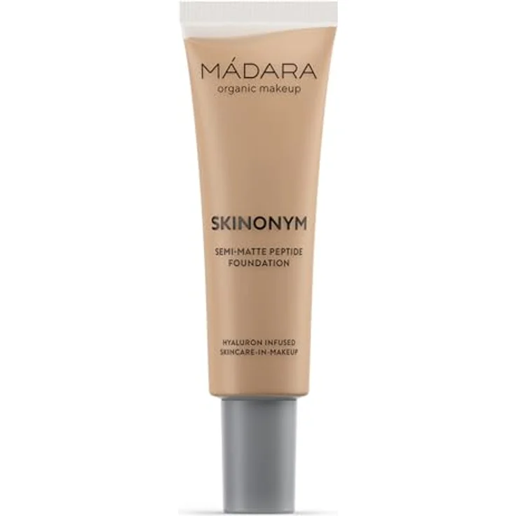 MÁDARA SKINONYM Semi-Matte Peptide Foundation #55 Clay, 30 ml, verstärkt durch kollagenunterstützende Peptide, halbmattes Finish, passt sich der Hauttextur an – Bild 3