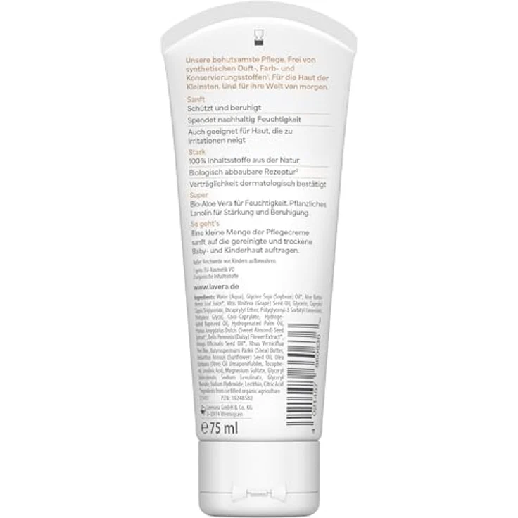 Lavera Baby & Kinder Pflegecreme, sanfte Lotion für empfindliche Haut, 75 ml – Bild 6