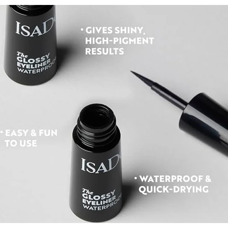 IsaDora The Glossy Eyeliner, 2,25 ml, wasserfeste und hochpigmentierte Formel, dunkelbraun – Bild 4