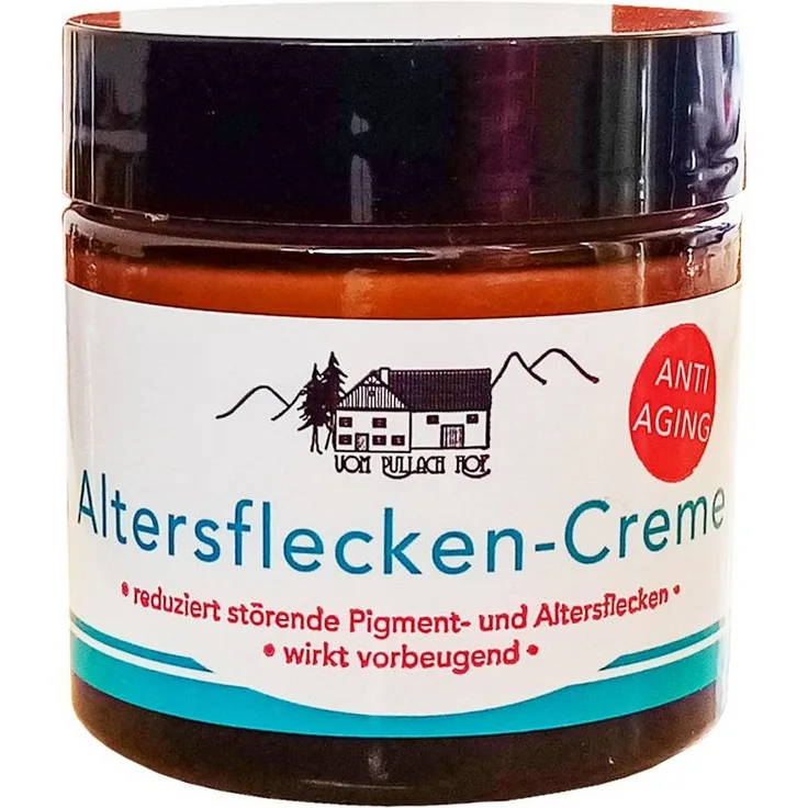 vom Pullach Hof Altersflecken-Creme 50ml, Anti-Aging Pflege gegen Pigmentflecken, für Gesicht, Hände und Dekolleté