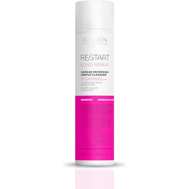 REVLON PROFESSIONAL RE/START Bond Repair – Damage Reversing Gentle Cleanser, 250 ml, sulfatfreies, veganes Shampoo für geschädigtes Haar, repariert Haarschäden und beugt Haarbruch vor