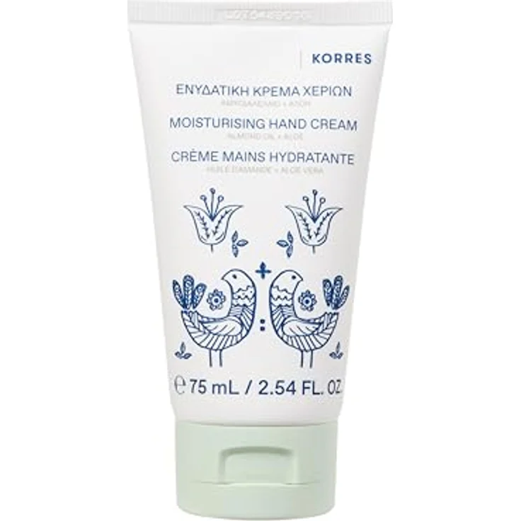 KORRES ALOE & ALMOND OIL Handcreme, intensiv feuchtigkeitsspendend, silkon- und parabenfrei, 75 ml – Bild 1