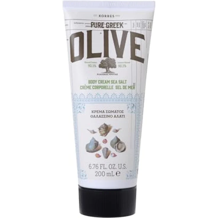 Korres Pure Greek Olive & Sea Salt, leichte Bodylotion mit intensiver Feuchtigkeitsversorgung, 200 ml – Bild 1