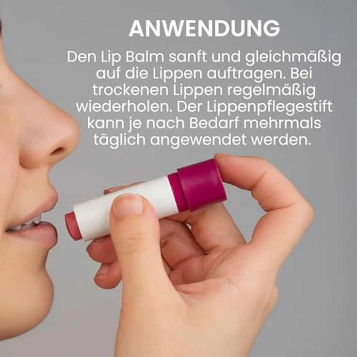 Jean & Len Lip Balm Beere, zartschmelzende Lippenpflege mit Beeren-Duft, vegan, 4,7 g – Bild 5