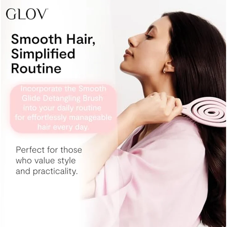 GLOV SMOOTH GLIDE Detangling Hair Brush, Entwirrungsbürste aus Weizenstroh, ergonomisch und kompakt – Bild 6