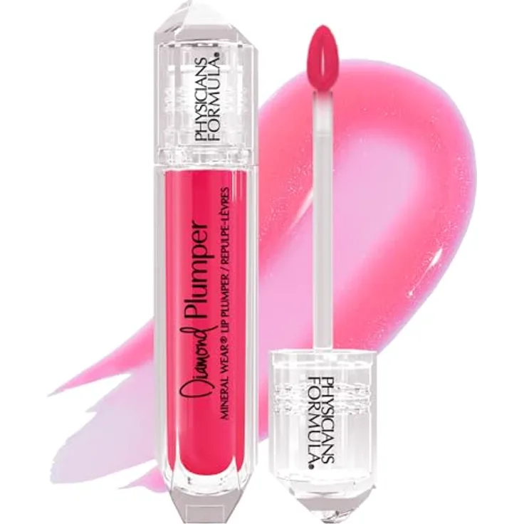 Physicians Formula Mineral Wear Diamond Plumper Lip Plumper, 5 ml, Pink - Radiant Cut mit feuchtigkeitsspendendem Hybrid-Gloss für prallere Lippen