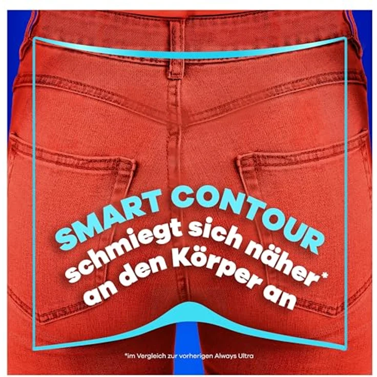 Always Ultra Damenbinden Mässige Periode (Größe 2) mit Flügeln, 20 Stück, super absorbierend, ultradünn, OdourLock-Technologie, recycelte Materialien – Bild 2