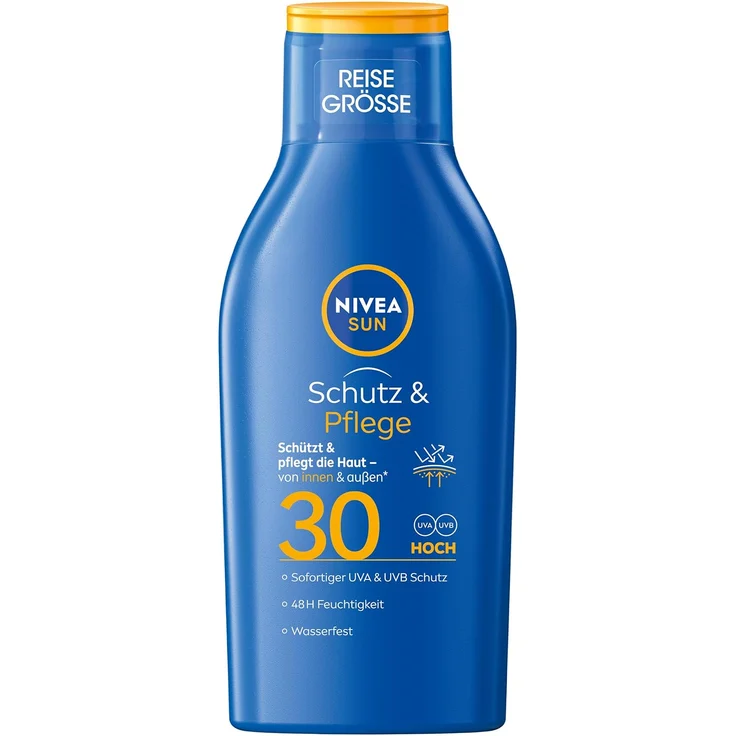 Nivea Sun Sonnenmilch Schutz & Pflege LSF30 Wasserfest 100 ml – Bild 1