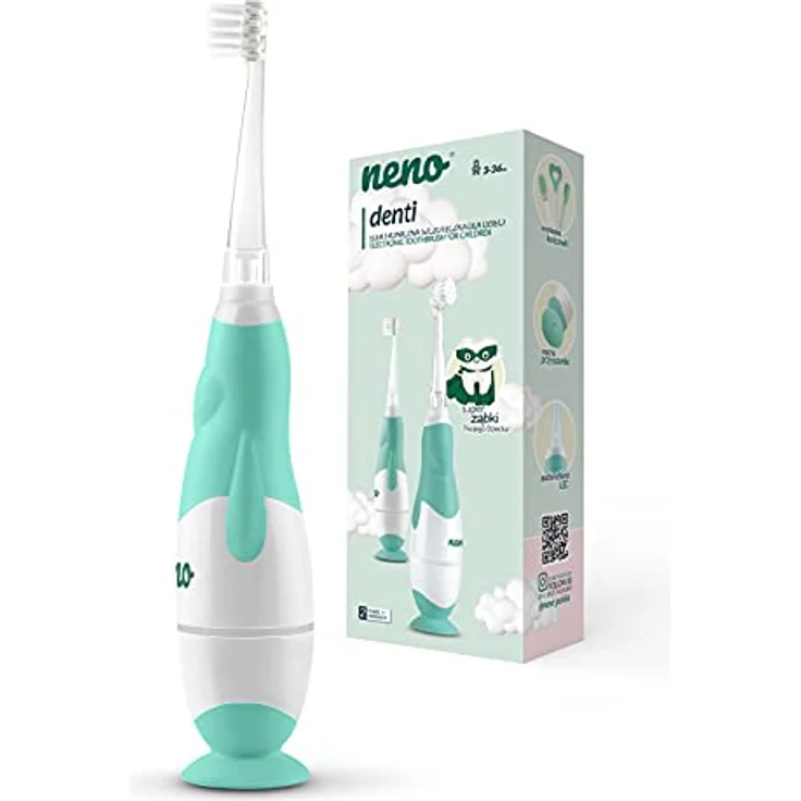 Xblitz Neno Denti Elektrische Zahnbürste für Kinder ab 3 Jahren, oszillierend, in Weiss und Türkis – Bild 4