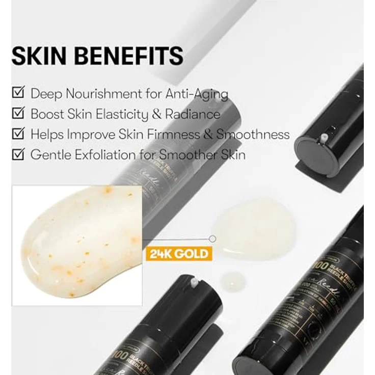 VT Cosmetics Black Truffle Reedle Shot® 100 Gesichtsserum, revitalisierendes Serum mit schwarzem Trüffel-Extrakt und CICA REEDLE™, 30 ml – Bild 5