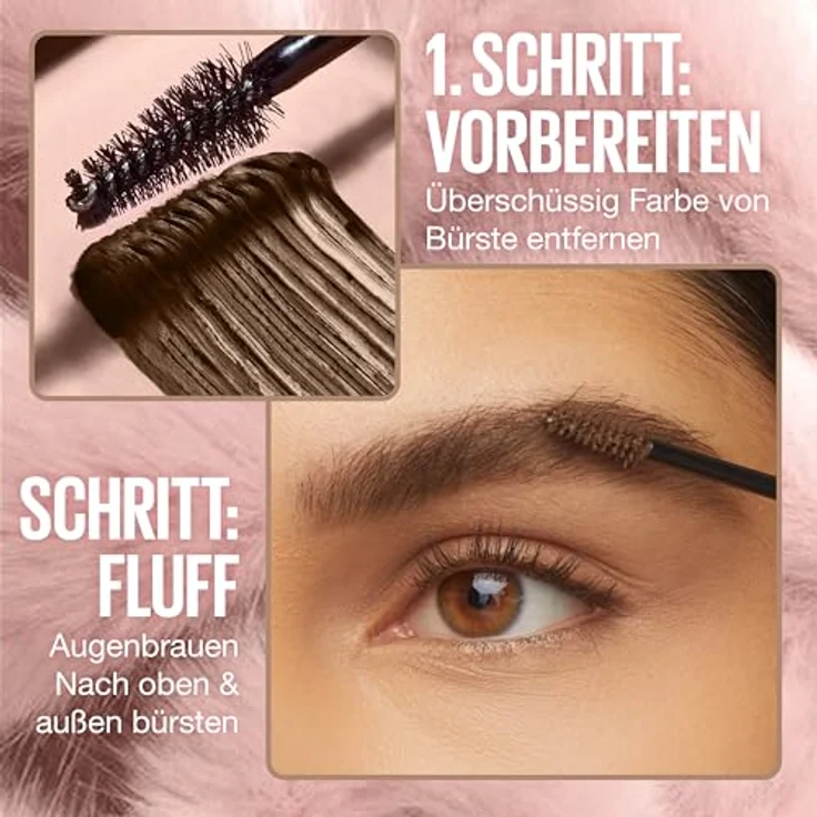 MAYBELLINE NEW YORK Super Fluff Mousse, Augenbrauen-Gel in 260 Deep Brown, 5 ml, für gepflegte und definierte Augenbrauen – Bild 6