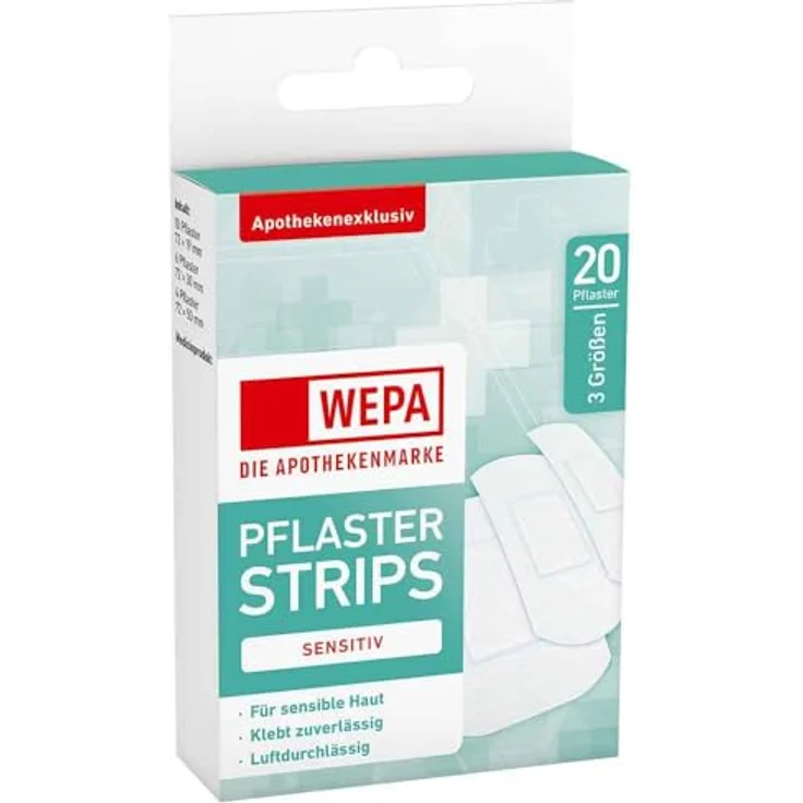 Wepa WEPA Pflasterstrips sensitiv 3 Größen, 20 Stück – Bild 2