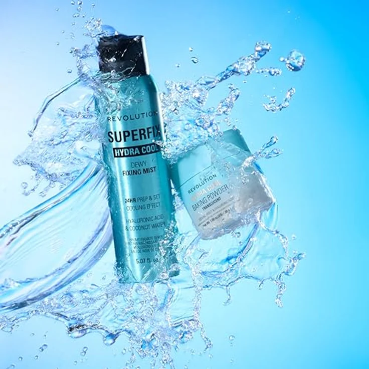 Revolution Hydra Cool Kühlendes loses Baking-Puder, Fixierpuder mit Hyaluronsäure und Vitamin E, vegan & tierversuchsfrei, 30 g – Bild 3