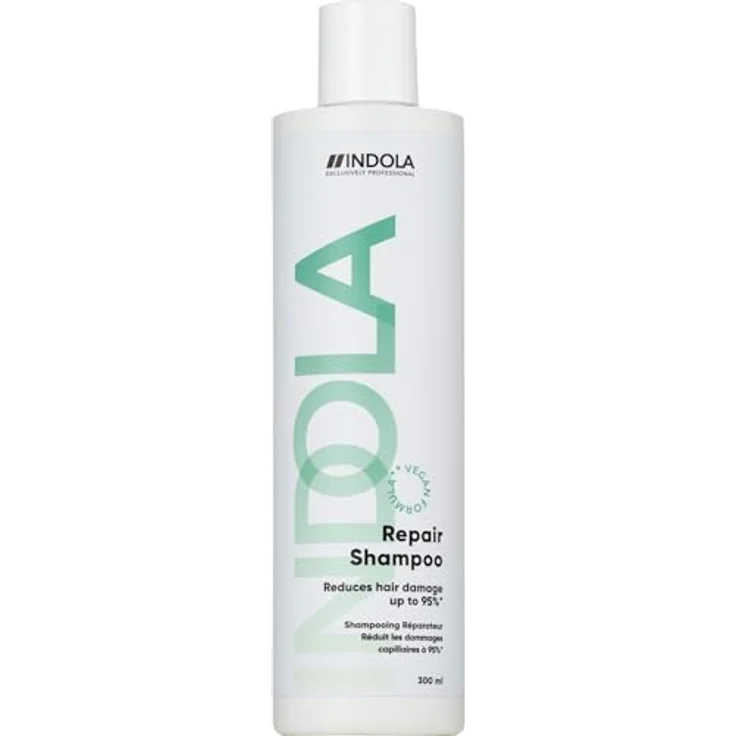 Indola Repair Shampoo 300 ml, repariert Haarfasern, ideal für trockenes und chemisch behandeltes Haar – Bild 1