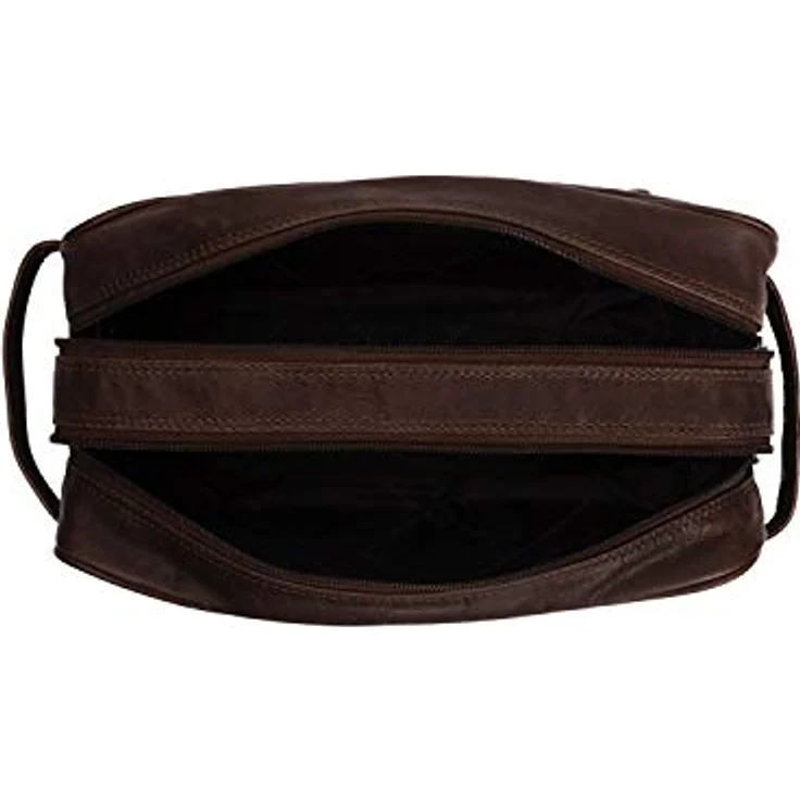 Chesterfield Brand Kulturbeutel Stefan | aus Leder | Großer Kosmetikkoffer für Damen und Herren für Reisen, braun, L – Bild 2