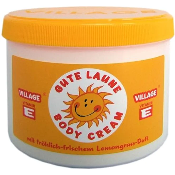 Village Vitamin E Körpercreme Gute Laune 500 ml  – Bild 2