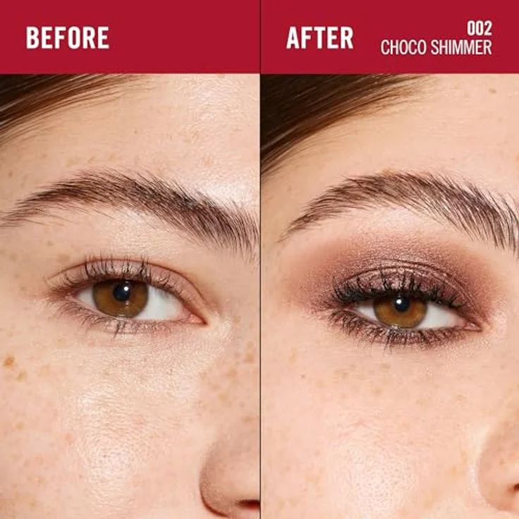 Rimmel London Wonder'Last 002 Choco Shimmer Lidschattenstift, lebendige Farben, einfach aufzutragen, ultra-cremige vegane Formel, 1,64 g – Bild 4