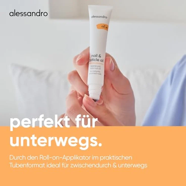 alessandro Nail & Cuticle Oil, Pflegendes Nagelöl mit Kukuinussöl & Vitamin E, Schnell einziehend, Ideal für unterwegs, 15ml, Vegan – Bild 5