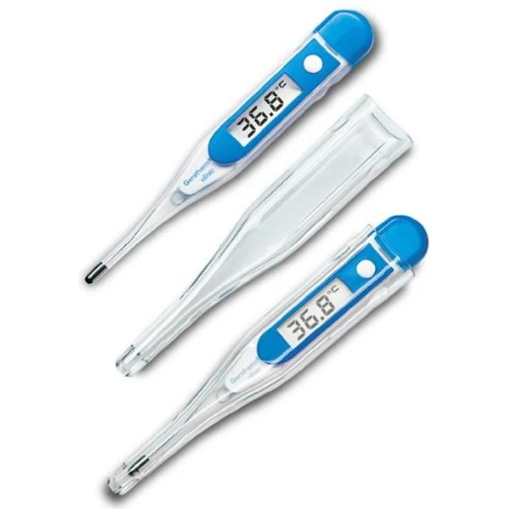 Geratherm Clinic, klassisches Fieberthermometer, für axillare, orale, rektale Messungen, blau, zum Messen von erhöhter Körpertemperatur  – Bild 3