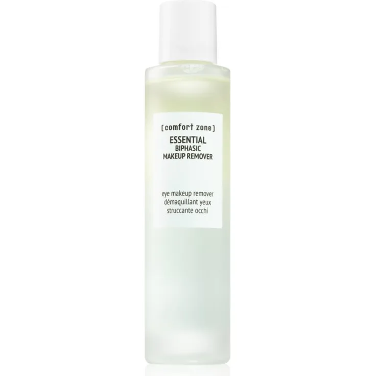 Comfort Zone Essencial Biphasic 2-Phasen Abschminkwasser, Make-up Entferner für Damen, 150 ml, entfernt wasserfestes Make-up, hinterlässt weiche Haut