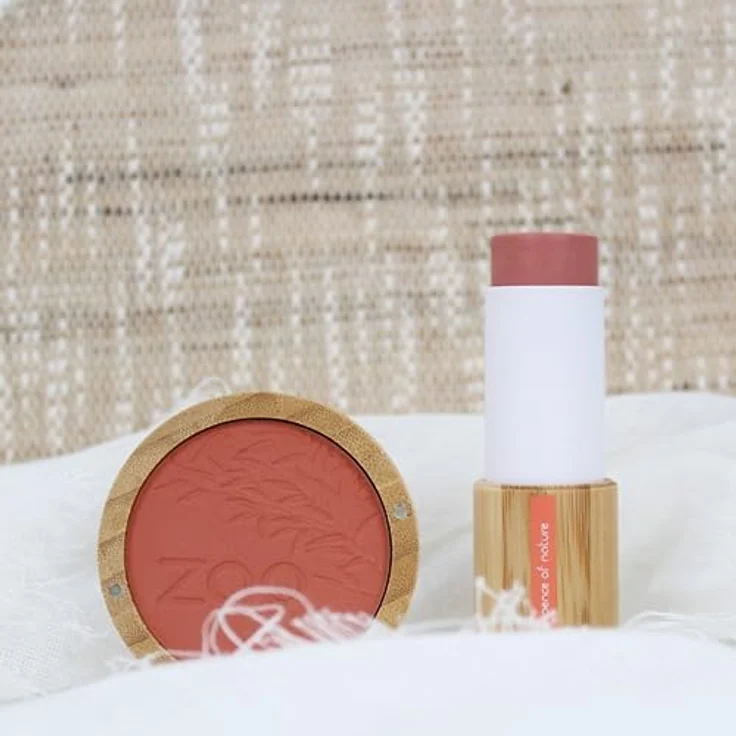 ZAO Bamboo Compact Blush 9 g, Rouge in Brown Pink für einen natürlichen Look – Bild 4