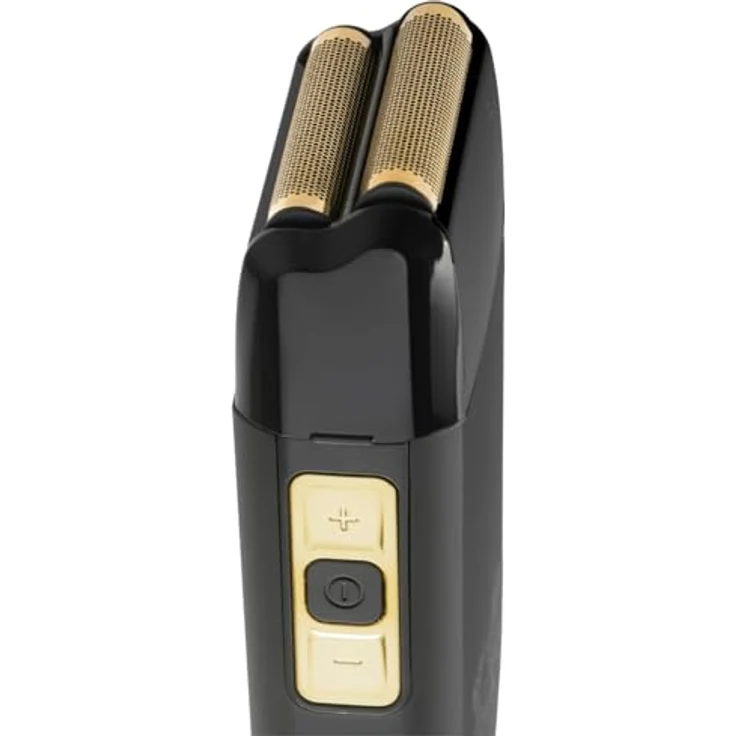 ADLER EUROPE Elektrorasierer AD 2947, Profi-Folienrasierer mit 3 Stufen, LCD-Display, USB-C, Dual-Doppelkopf, Gold/Schwarz, inkl. Reinigungsbürste und Klingenschutz – Bild 6