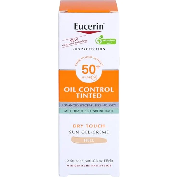 Eucerin Sun Face Oil Control Tinted Spf50 Light 50ml - Sonnenschutzmittel mit Farbpigmenten für fettige Haut – Bild 2