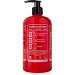 Accentra Handseife SCHMUTZLÖSCHER in Flasche in Feuerlöscher-Optik, 500ml Handseife im Pumpspender, Flüssigseife, Musk-Duft - nachfüllbar, 8155477, Rot