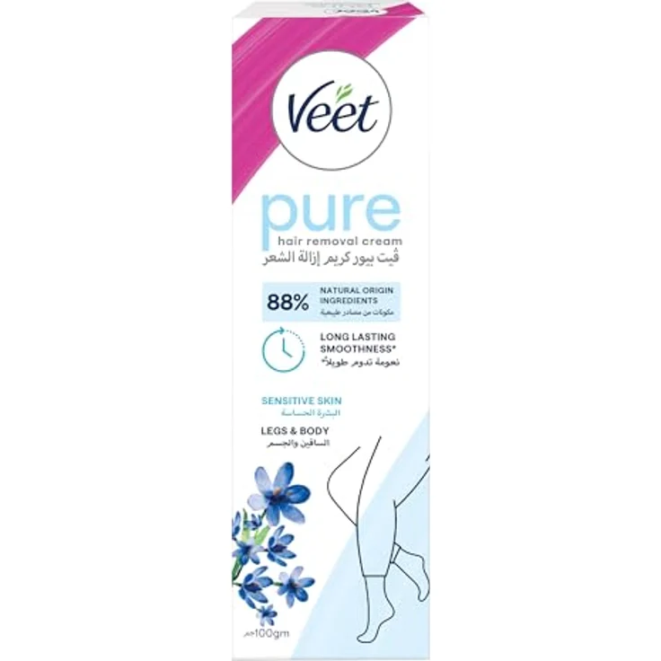 Veet Haarentfernungs Creme Sensitiv mit Aloe Vera, 100 ml 1 Stück – Bild 1