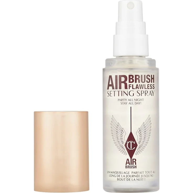Charlotte Tilbury Airbrush Flawless Setting Spray, 34 ml - langanhaltende, feuchtigkeitsspendende Formel für makellosen Teint, wasserfest und schweißresistent